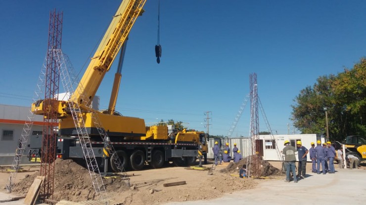 Avanza la obra del Hospital Modular de F. Varela